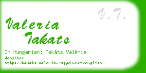 valeria takats business card