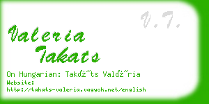 valeria takats business card